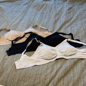 Bundle of maternity breastfeeding bras.